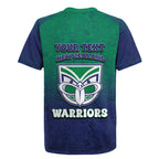 Personalized New Zealand Warriors Rugby Jersey Easter Mascot - Colorful Eggs Cartoon Style