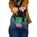 Personalized New Zealand Warriors Shoulder Handbag Easter Mascot - Colorful Eggs Cartoon Style