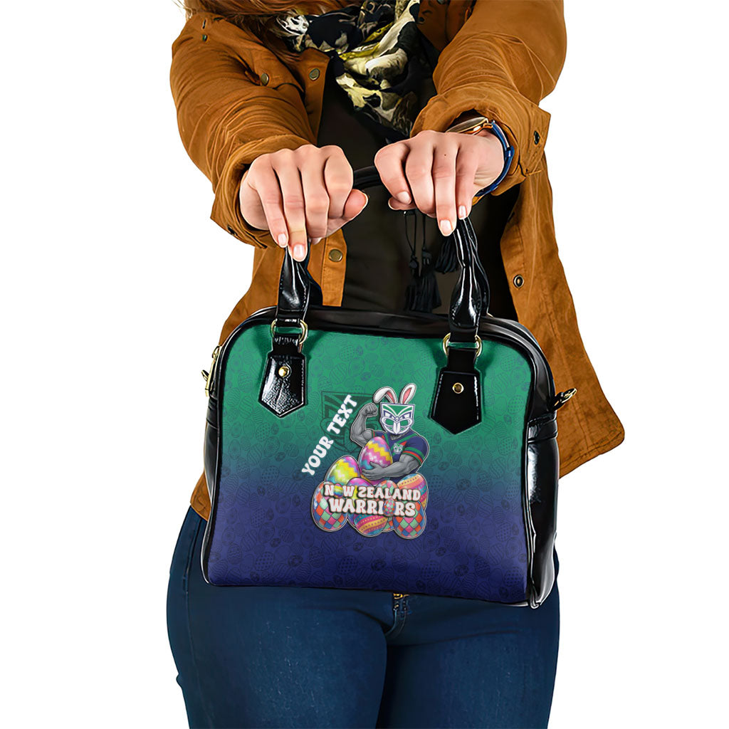 Personalized New Zealand Warriors Shoulder Handbag Easter Mascot - Colorful Eggs Cartoon Style