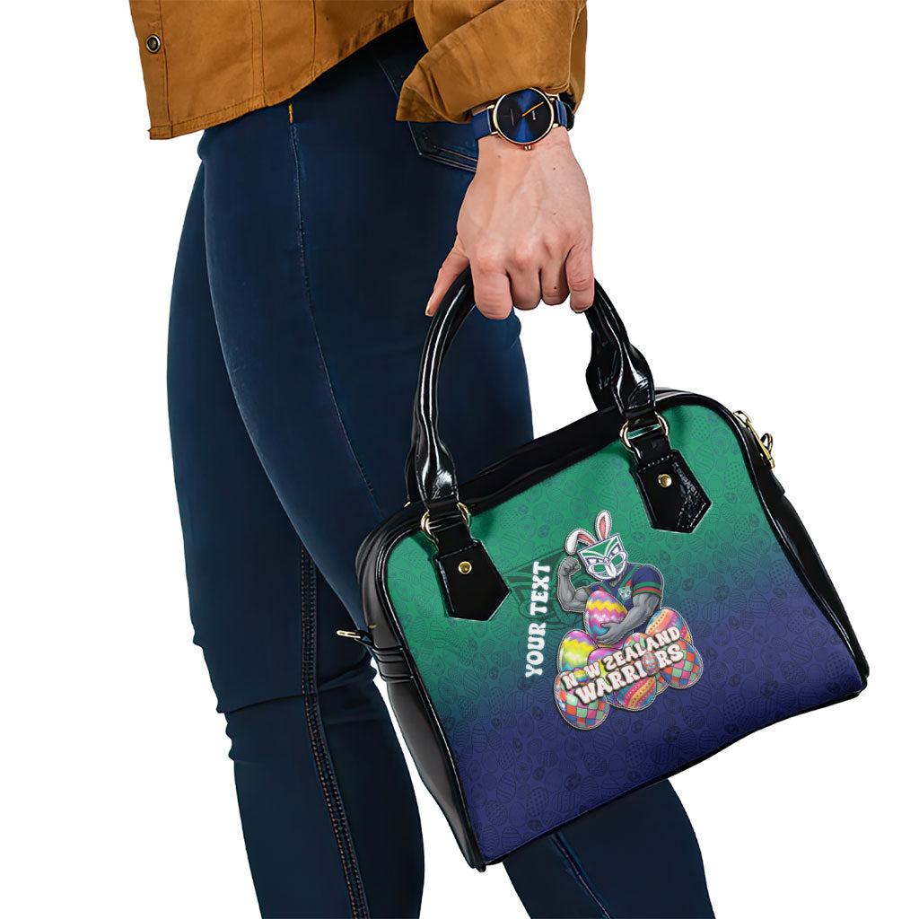 Personalized New Zealand Warriors Shoulder Handbag Easter Mascot - Colorful Eggs Cartoon Style