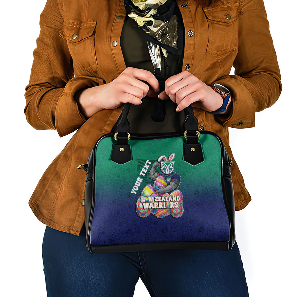 Personalized New Zealand Warriors Shoulder Handbag Easter Mascot - Colorful Eggs Cartoon Style