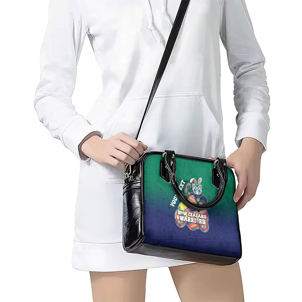 Personalized New Zealand Warriors Shoulder Handbag Easter Mascot - Colorful Eggs Cartoon Style