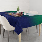 Personalized New Zealand Warriors Tablecloth Easter Mascot - Colorful Eggs Cartoon Style