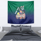 Personalized New Zealand Warriors Tapestry Easter Mascot - Colorful Eggs Cartoon Style