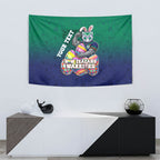 Personalized New Zealand Warriors Tapestry Easter Mascot - Colorful Eggs Cartoon Style