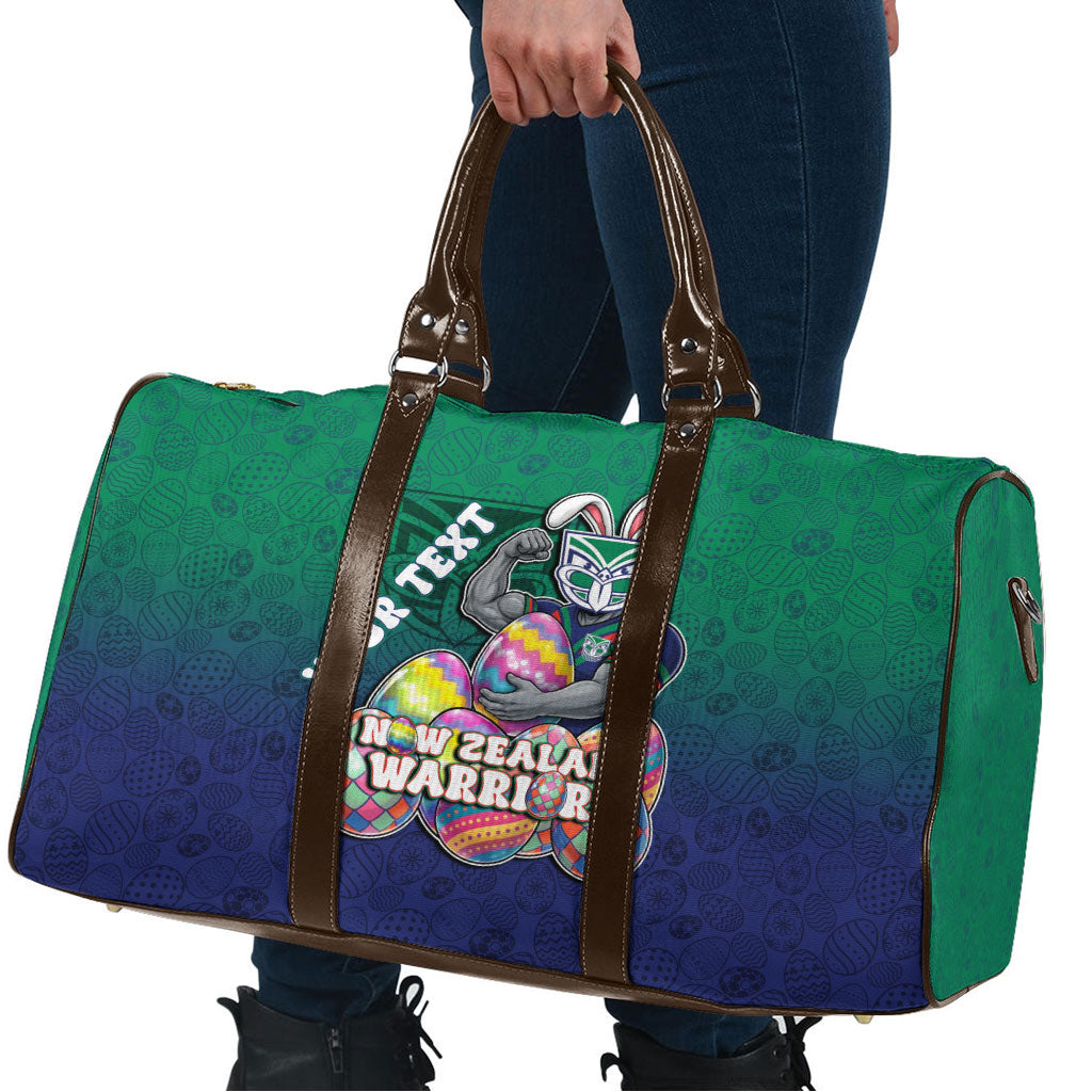 Personalized New Zealand Warriors Travel Bag Easter Mascot - Colorful Eggs Cartoon Style