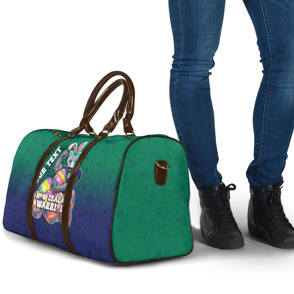 Personalized New Zealand Warriors Travel Bag Easter Mascot - Colorful Eggs Cartoon Style