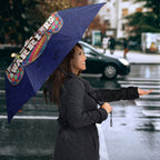Personalized New Zealand Warriors Umbrella Easter Mascot - Colorful Eggs Cartoon Style