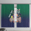 Personalized New Zealand Warriors Window Curtain Easter Mascot - Colorful Eggs Cartoon Style