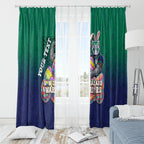 Personalized New Zealand Warriors Window Curtain Easter Mascot - Colorful Eggs Cartoon Style
