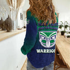 Personalized New Zealand Warriors Women Casual Shirt Easter Mascot - Colorful Eggs Cartoon Style