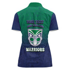Personalized New Zealand Warriors Women Polo Shirt Easter Mascot - Colorful Eggs Cartoon Style