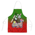 Personalized South Sydney Rabbitohs Apron Easter Mascot - Colorful Eggs Cartoon Style