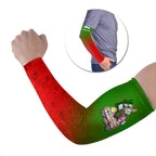 Personalized South Sydney Rabbitohs Arm Sleeves Easter Mascot - Colorful Eggs Cartoon Style