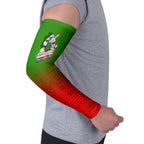 Personalized South Sydney Rabbitohs Arm Sleeves Easter Mascot - Colorful Eggs Cartoon Style