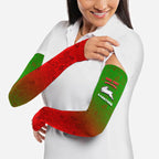 Personalized South Sydney Rabbitohs Arm Sleeves Easter Mascot - Colorful Eggs Cartoon Style