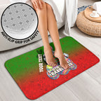 Personalized South Sydney Rabbitohs Bathroom Set Easter Mascot - Colorful Eggs Cartoon Style