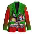 Personalized South Sydney Rabbitohs Blazer Easter Mascot - Colorful Eggs Cartoon Style