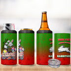 Personalized South Sydney Rabbitohs 4 in 1 Can Cooler Tumbler Easter Mascot - Colorful Eggs Cartoon Style
