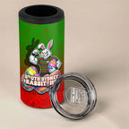 Personalized South Sydney Rabbitohs 4 in 1 Can Cooler Tumbler Easter Mascot - Colorful Eggs Cartoon Style