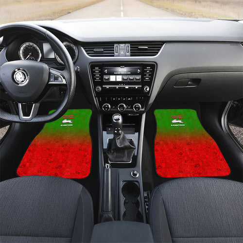 Personalized South Sydney Rabbitohs Car Mats Easter Mascot - Colorful Eggs Cartoon Style