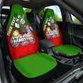 Personalized South Sydney Rabbitohs Car Seat Cover Easter Mascot - Colorful Eggs Cartoon Style