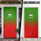 Personalized South Sydney Rabbitohs Door Cover Easter Mascot - Colorful Eggs Cartoon Style