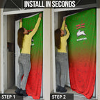 Personalized South Sydney Rabbitohs Door Cover Easter Mascot - Colorful Eggs Cartoon Style
