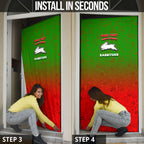 Personalized South Sydney Rabbitohs Door Cover Easter Mascot - Colorful Eggs Cartoon Style