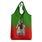 Personalized South Sydney Rabbitohs Grocery Bag Easter Mascot - Colorful Eggs Cartoon Style