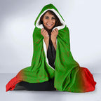 Personalized South Sydney Rabbitohs Hooded Blanket Easter Mascot - Colorful Eggs Cartoon Style