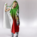 Personalized South Sydney Rabbitohs Hooded Blanket Easter Mascot - Colorful Eggs Cartoon Style