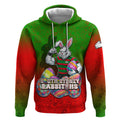 Personalized South Sydney Rabbitohs Hoodie Easter Mascot - Colorful Eggs Cartoon Style