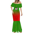Personalized South Sydney Rabbitohs Mermaid Dress Easter Mascot - Colorful Eggs Cartoon Style