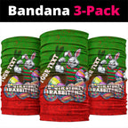 Personalized South Sydney Rabbitohs Neck Gaiter Easter Mascot - Colorful Eggs Cartoon Style
