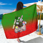 Personalized South Sydney Rabbitohs Sarong Easter Mascot - Colorful Eggs Cartoon Style
