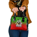 Personalized South Sydney Rabbitohs Shoulder Handbag Easter Mascot - Colorful Eggs Cartoon Style