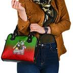Personalized South Sydney Rabbitohs Shoulder Handbag Easter Mascot - Colorful Eggs Cartoon Style