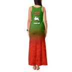 Personalized South Sydney Rabbitohs Tank Maxi Dress Easter Mascot - Colorful Eggs Cartoon Style