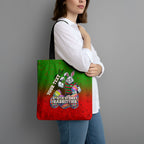 Personalized South Sydney Rabbitohs Tote Bag Easter Mascot - Colorful Eggs Cartoon Style