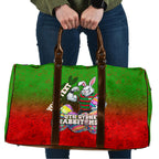 Personalized South Sydney Rabbitohs Travel Bag Easter Mascot - Colorful Eggs Cartoon Style