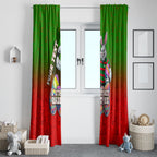 Personalized South Sydney Rabbitohs Window Curtain Easter Mascot - Colorful Eggs Cartoon Style