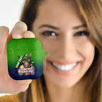 Personalized Canberra Raiders AirPods Case Easter Mascot - Colorful Eggs Cartoon Style