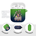 Personalized Canberra Raiders AirPods Case Easter Mascot - Colorful Eggs Cartoon Style