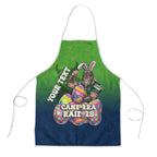 Personalized Canberra Raiders Apron Easter Mascot - Colorful Eggs Cartoon Style