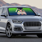 Personalized Canberra Raiders Auto Sun Shade Easter Mascot - Colorful Eggs Cartoon Style