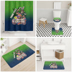 Personalized Canberra Raiders Bathroom Set Easter Mascot - Colorful Eggs Cartoon Style