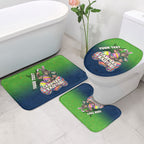 Personalized Canberra Raiders Bathroom Set Easter Mascot - Colorful Eggs Cartoon Style