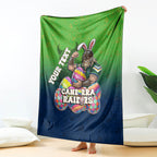 Personalized Canberra Raiders Blanket Easter Mascot - Colorful Eggs Cartoon Style