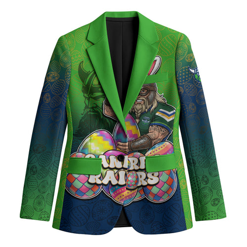 Personalized Canberra Raiders Blazer Easter Mascot - Colorful Eggs Cartoon Style